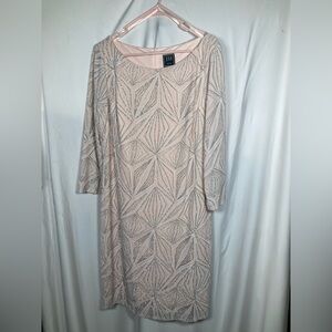 NWT JH Evenings Blush Pink and Silver Party Dress Sz 16 Wedding Cocktail Event